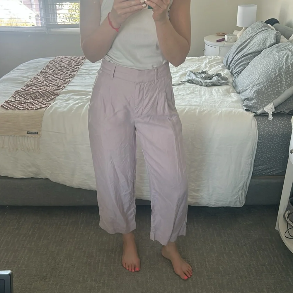 Aritzia Wilfred Effortless Cropped Linen Pant - Picture 3 of 7